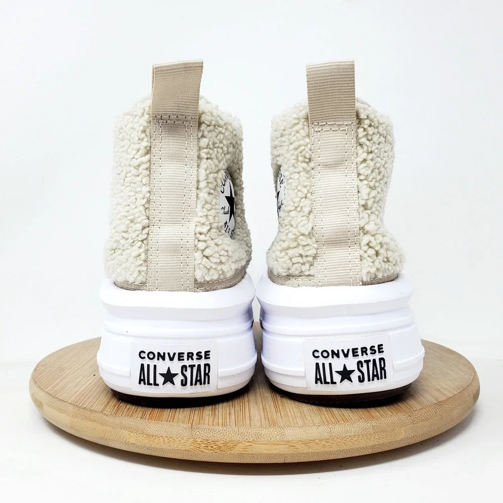 Converse Move Platform Sherpa Kids 2 Fluffy Fuzzy Chuck Taylor All Star Shoes